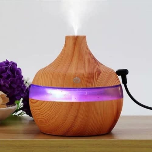 Usb Electric Aroma Air Diffuser Wood Ultrasonic Humidifier Essential -300ml