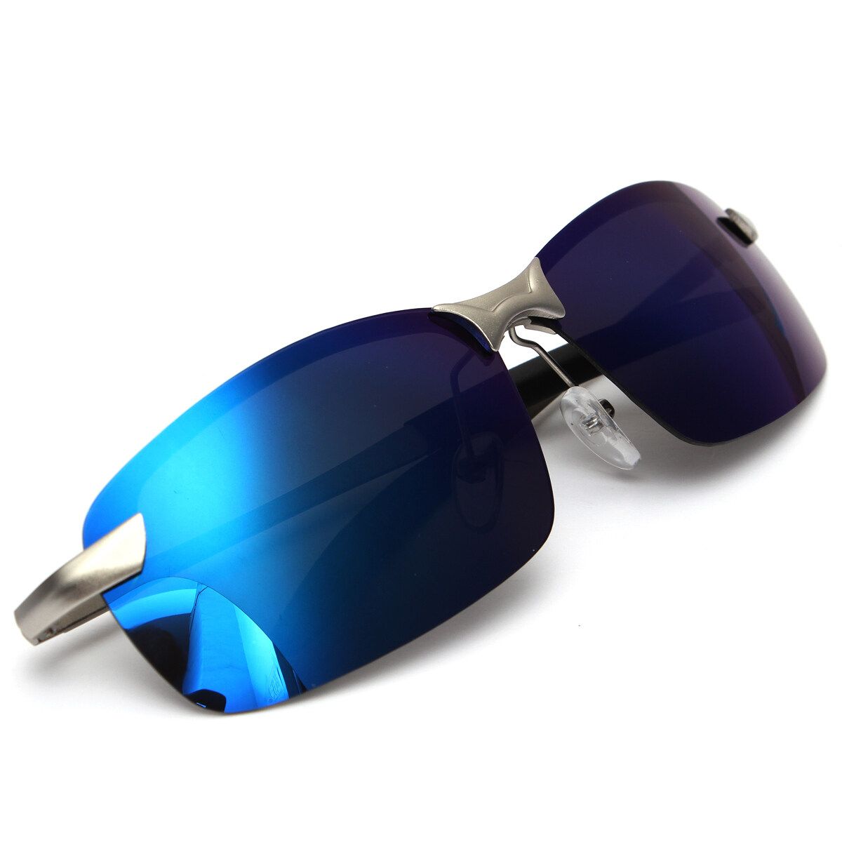 3pcs Men's Fashion Polarized Driving Sunglasses Anti-Glare Outdoor Sports UV Glasses Ice Blue