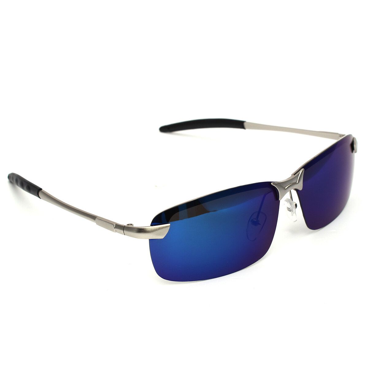 3pcs Men's Fashion Polarized Driving Sunglasses Anti-Glare Outdoor Sports UV Glasses Ice Blue