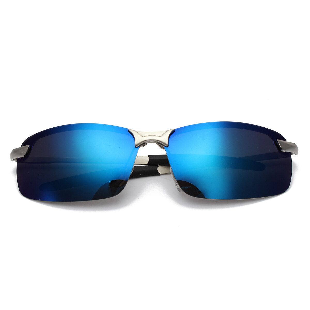 3pcs Men's Fashion Polarized Driving Sunglasses Anti-Glare Outdoor Sports UV Glasses Ice Blue
