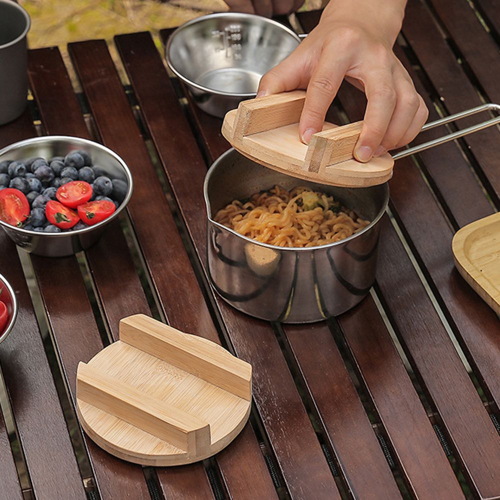 Thickening Wooden Sierra Bowl Lid Easy Storage Outdoor