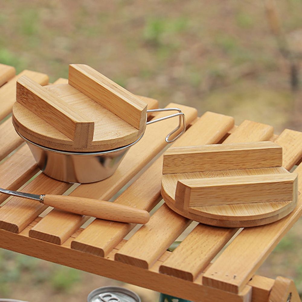 Thickening Wooden Sierra Bowl Lid Easy Storage Outdoor