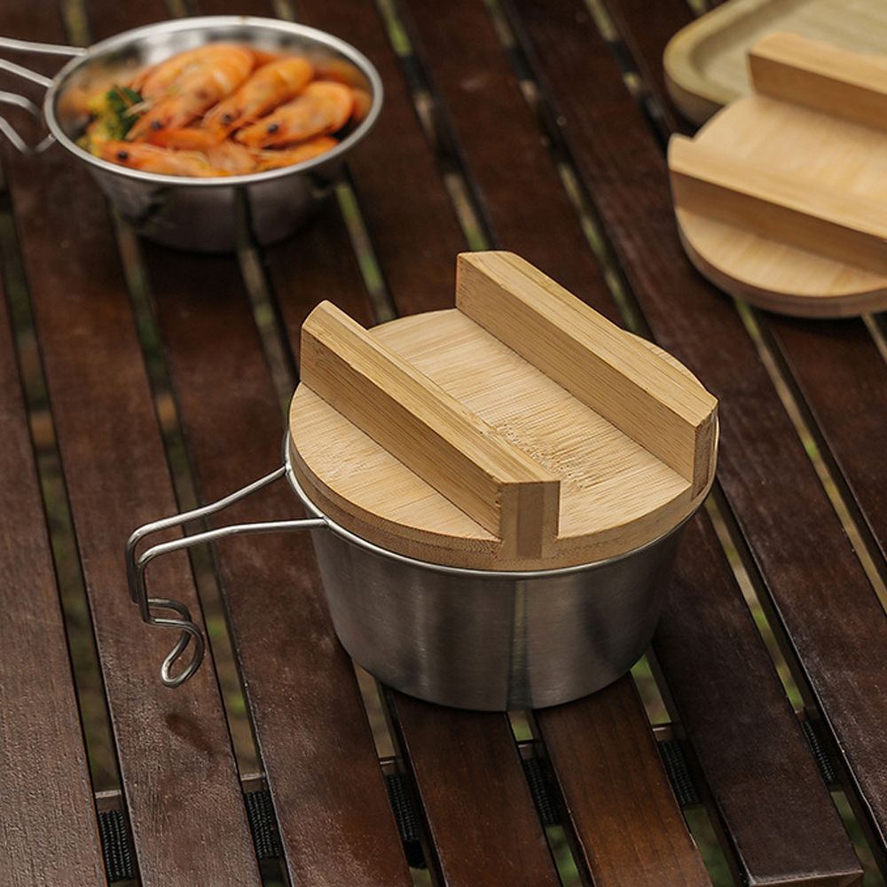 Thickening Wooden Sierra Bowl Lid Easy Storage Outdoor