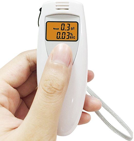 Portable Breath Alcohol Analyzer, Digital Breathalyzer Tester,LCD Display In Two Units: %BAC & G/L