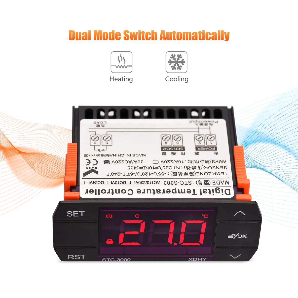 30A Digital Temperature Controller STC-3000 Intelligent