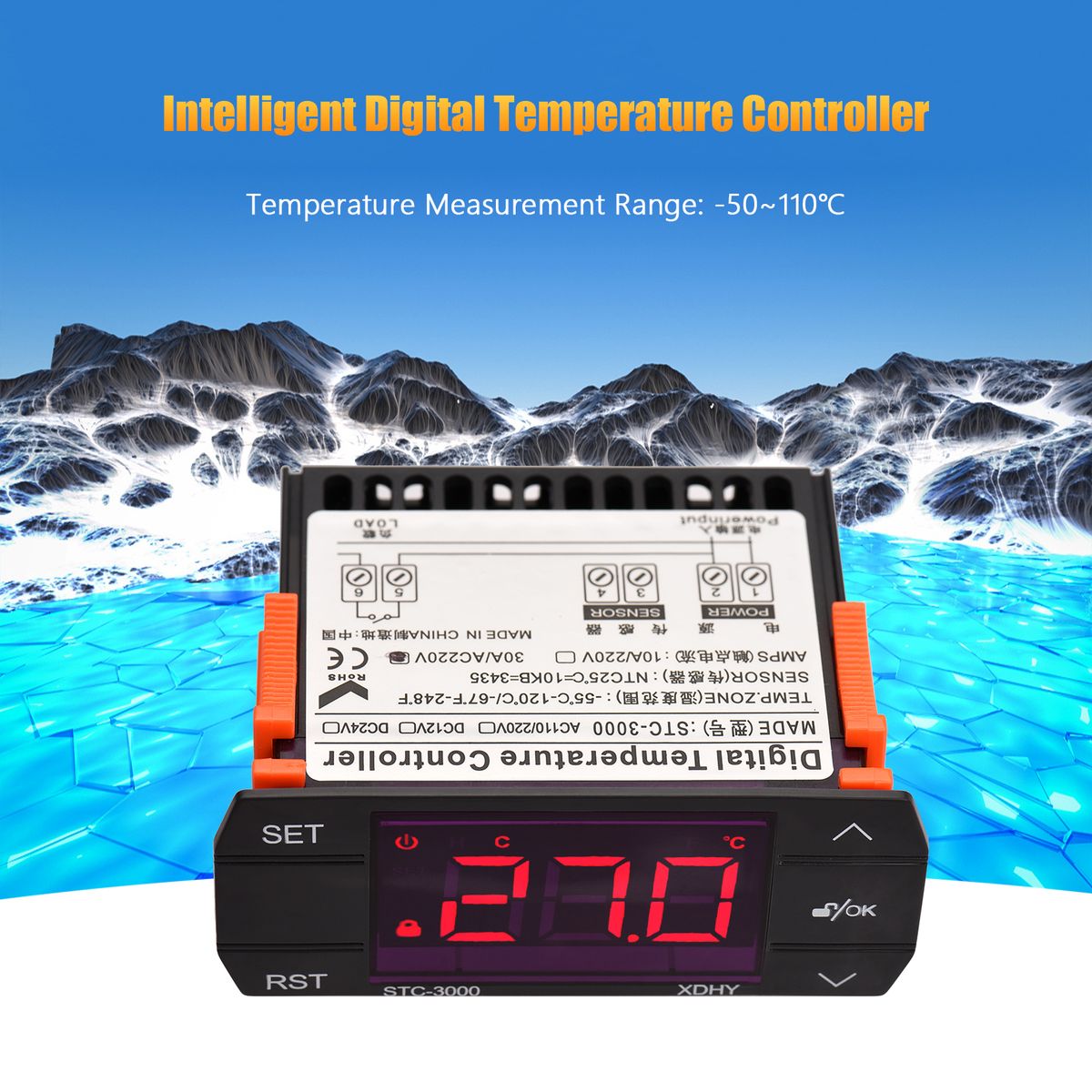 30A Digital Temperature Controller STC-3000 Intelligent