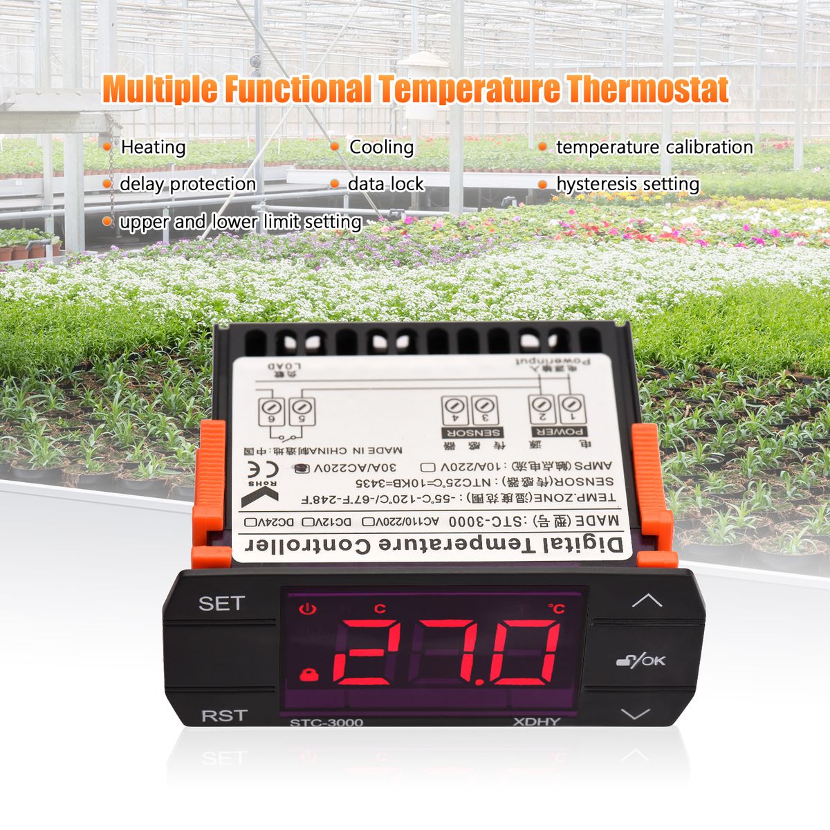 30A Digital Temperature Controller STC-3000 Intelligent