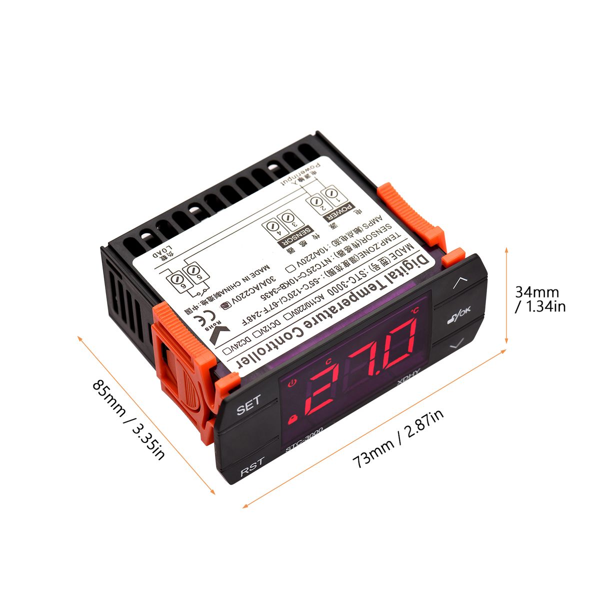 30A Digital Temperature Controller STC-3000 Intelligent