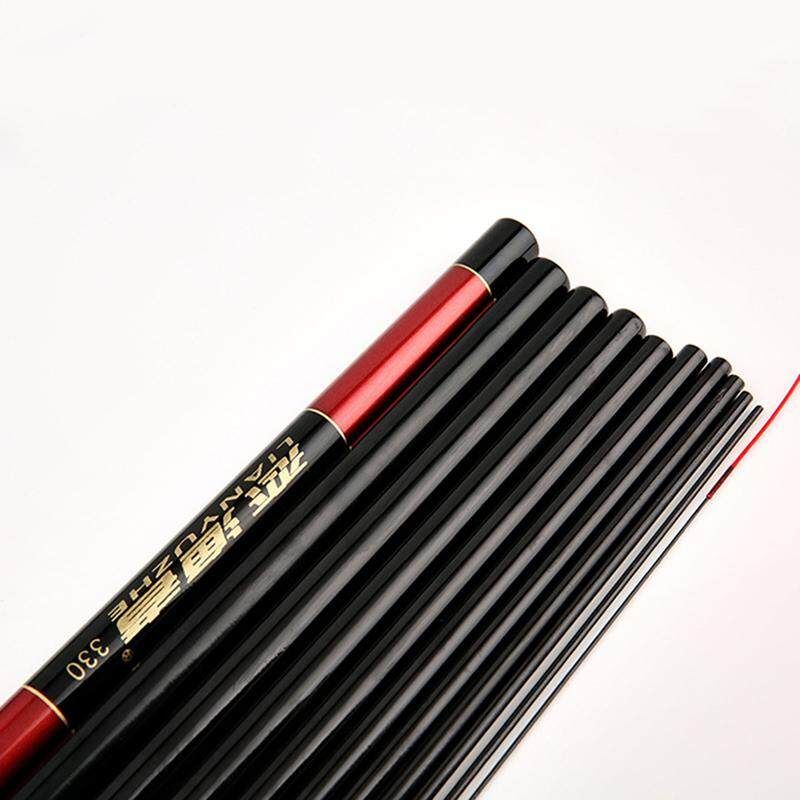 0005 2.4m/3.0/3.6m Fiberglass Telescopic Rod Hand Freshwater River Rod Portable Tackle Blue 3.6m