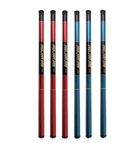 0005 2.4m/3.0/3.6m Fiberglass Telescopic Rod Hand Freshwater River Rod Portable Tackle Blue 3.6m