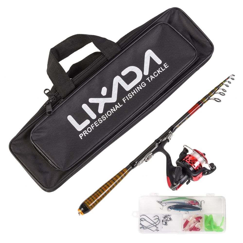 Carbon Fiber Telescopic Fishing Rod And Reel Combo