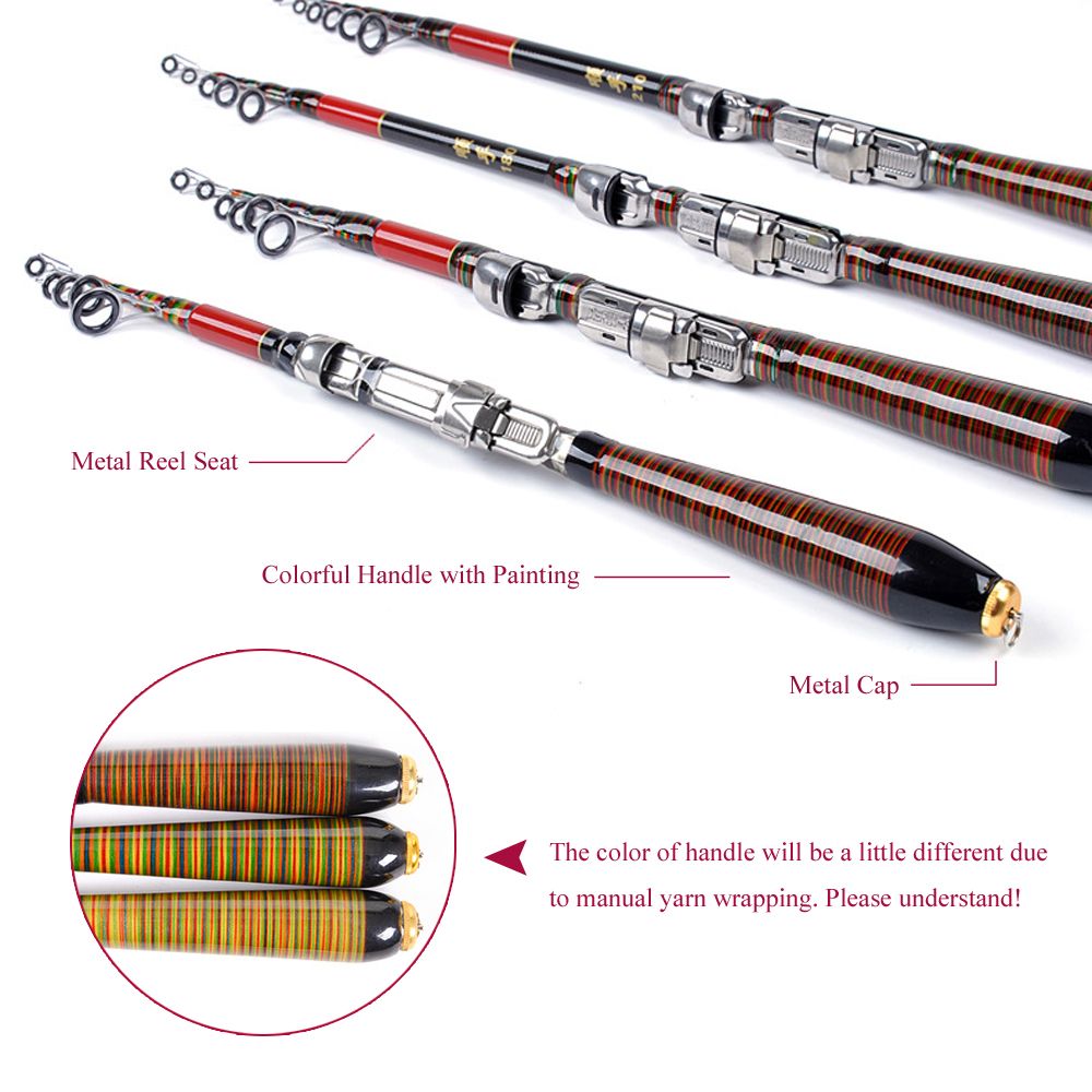 Carbon Fiber Telescopic Fishing Rod And Reel Combo