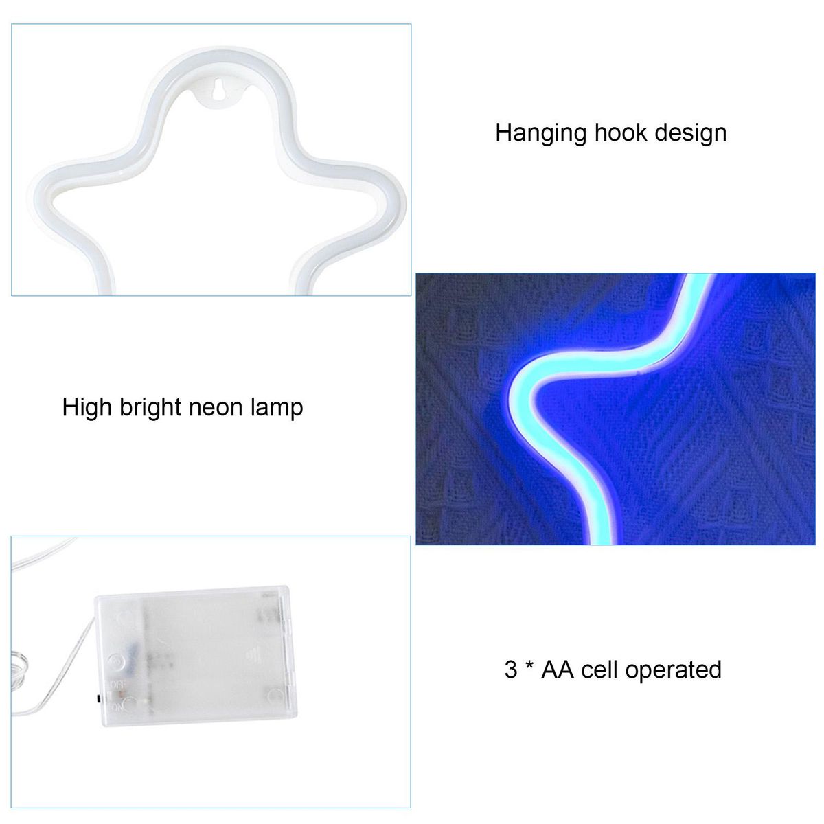 Ghost Design LEDs Neon Light 3*AA Cell & USB Operated Constant Bright Mode Neon Sign Decorative Lights Wall Decor for Christmas Thanksgiving Birthday Party Wedding Children Baby Bedroom Bar