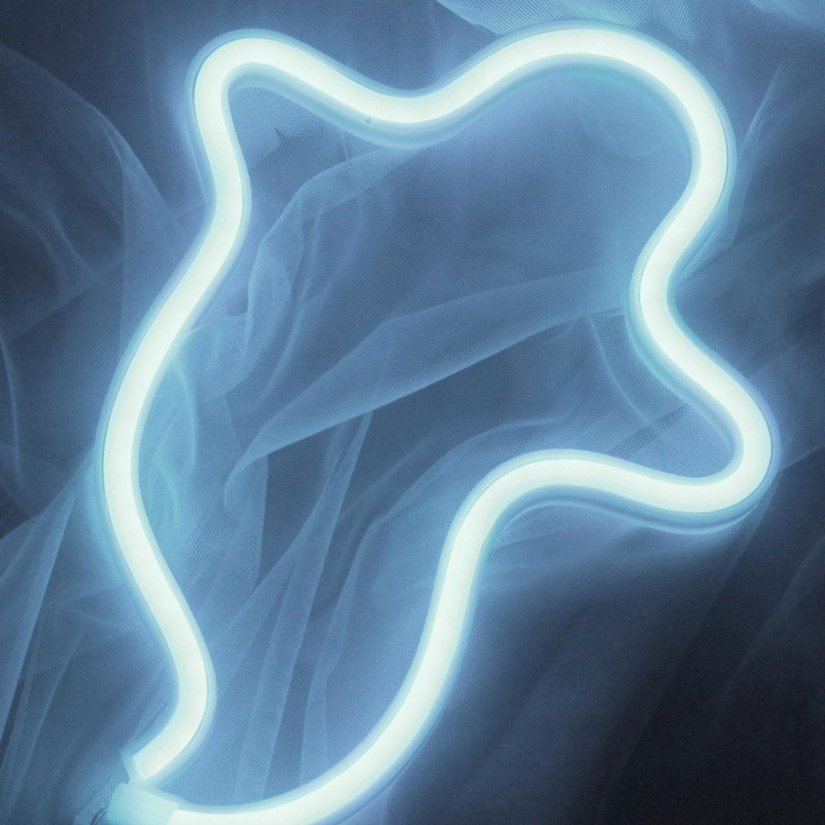 Ghost Design LEDs Neon Light 3*AA Cell & USB Operated Constant Bright Mode Neon Sign Decorative Lights Wall Decor for Christmas Thanksgiving Birthday Party Wedding Children Baby Bedroom Bar