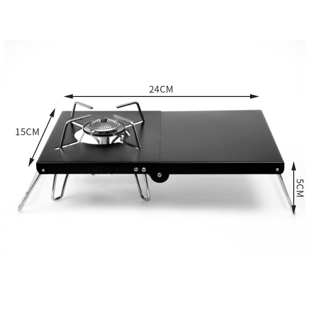 Black Folding Multi-Purpose Heat Insulation Table Aluminum Alloy Soto St-310 Single Burner Table for 4 Types of Burners