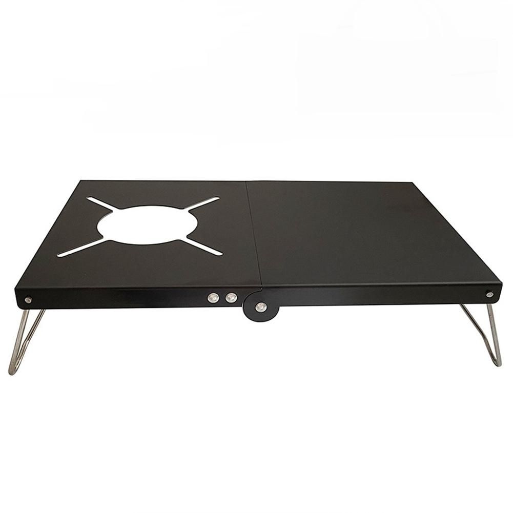 Black Folding Multi-Purpose Heat Insulation Table Aluminum Alloy Soto St-310 Single Burner Table for 4 Types of Burners