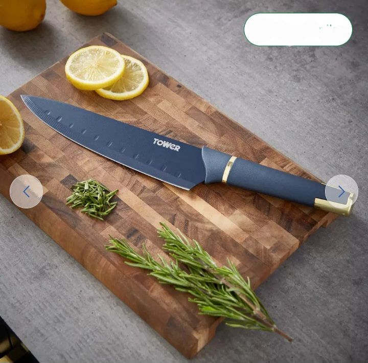 ROYALE 5 Piece Knife Set With Acrylic Storage Stand