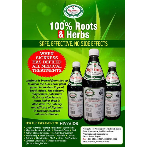 Natural Health Drink - 750ml - 100% Aloe Ferox - 2 Bottles