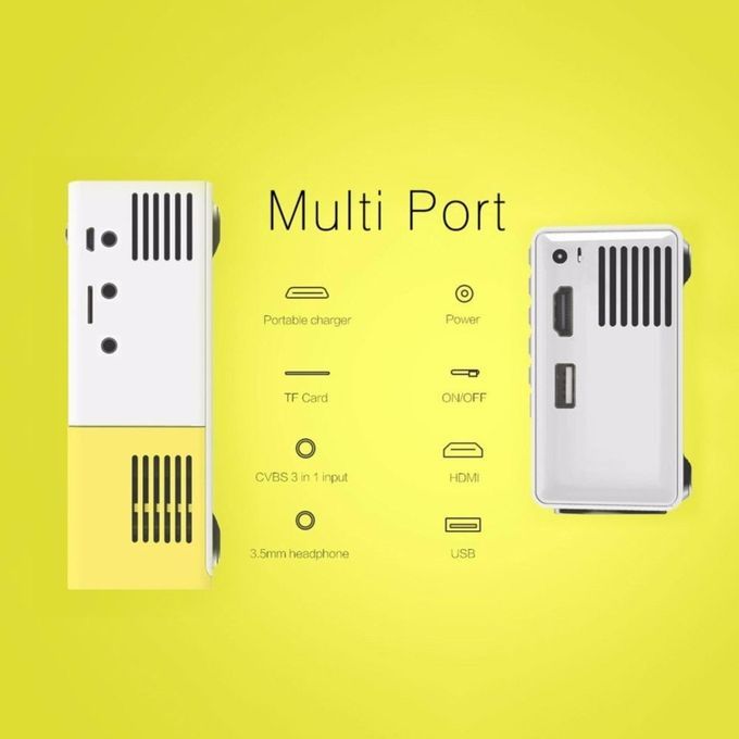 LED LCD Mini Portable LED Projector With USB/SD/AV/HDMI Input