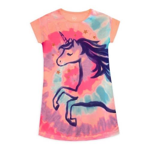 Girls Short Sleeve Night Gown – Unicorn