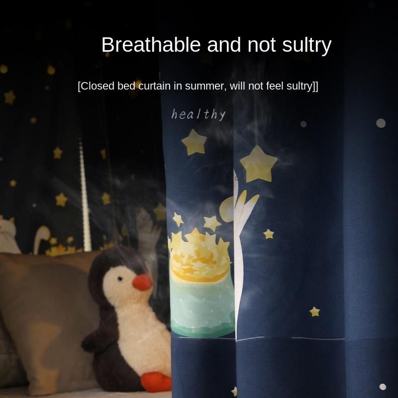 Light-blocking curtains for beds with privacy in multi-bed rooms