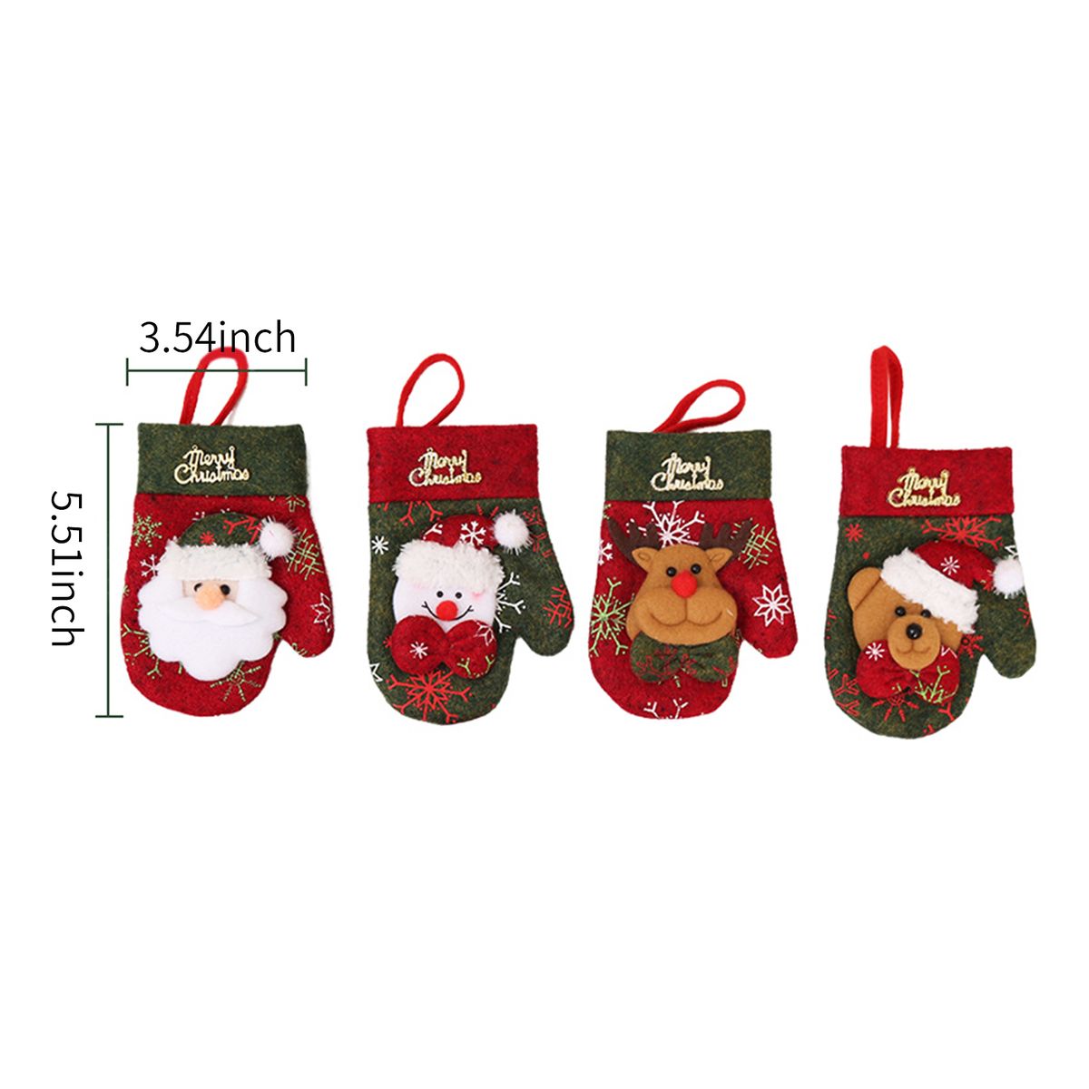Mini Christmas Cutlery Tableware Holders With Hanging Rope