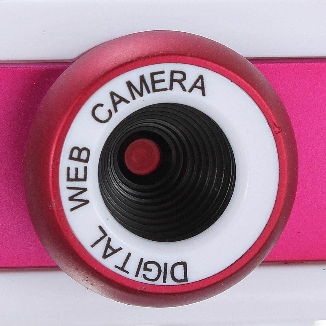 USB 2.0 1.1 New Pattern High Quality Rotatable Different Colors Webcam Camera With Mic For PC Laptop Desktop Computers Rose Red