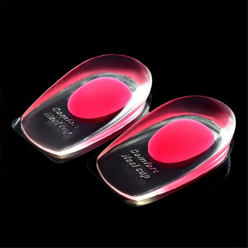 1 Pair Silicone Gel Heel Cups Pads Shoe Inserts Soft