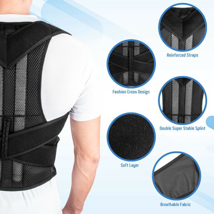 Posture Corrector For Men Women Back Brace Adjustable-M