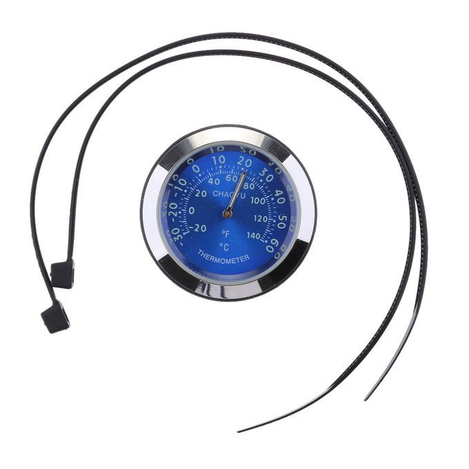 Waterproof Motorcycle Motorbike Handlebar Temperature  Blue
