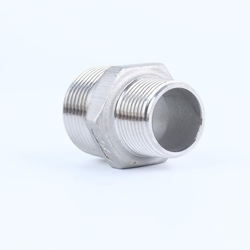 4 Points 6 Points 1 Inch Hexagonal Wire Double-Headed Wire Pair Exterior Thread Coupling 304 Stainless Steel Direct Straight-through Internal Connection Short Water Pipe