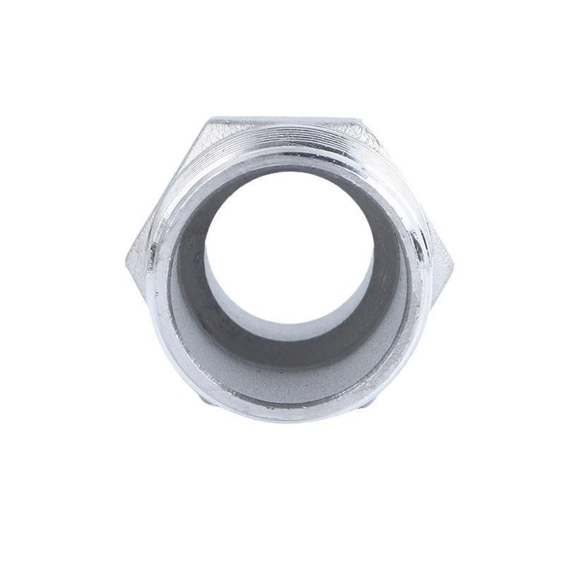 4 Points 6 Points 1 Inch Hexagonal Wire Double-Headed Wire Pair Exterior Thread Coupling 304 Stainless Steel Direct Straight-through Internal Connection Short Water Pipe