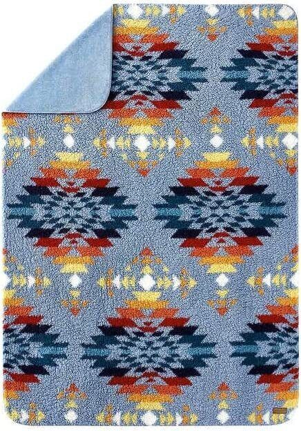 Reversible Sherpa Fleece Throw Blanket