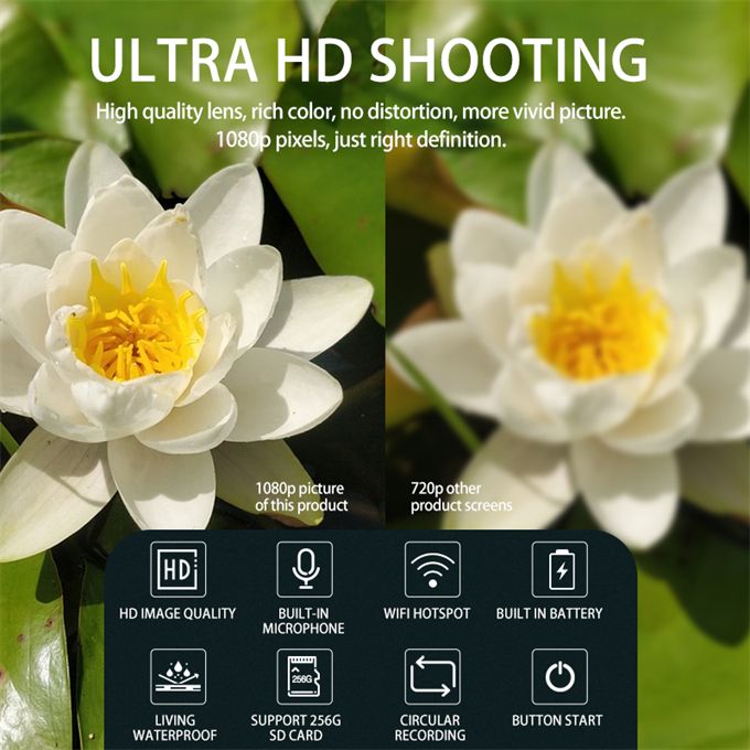 Action Camera Ultra HD 1080P WiFi Waterproof Trail Camera