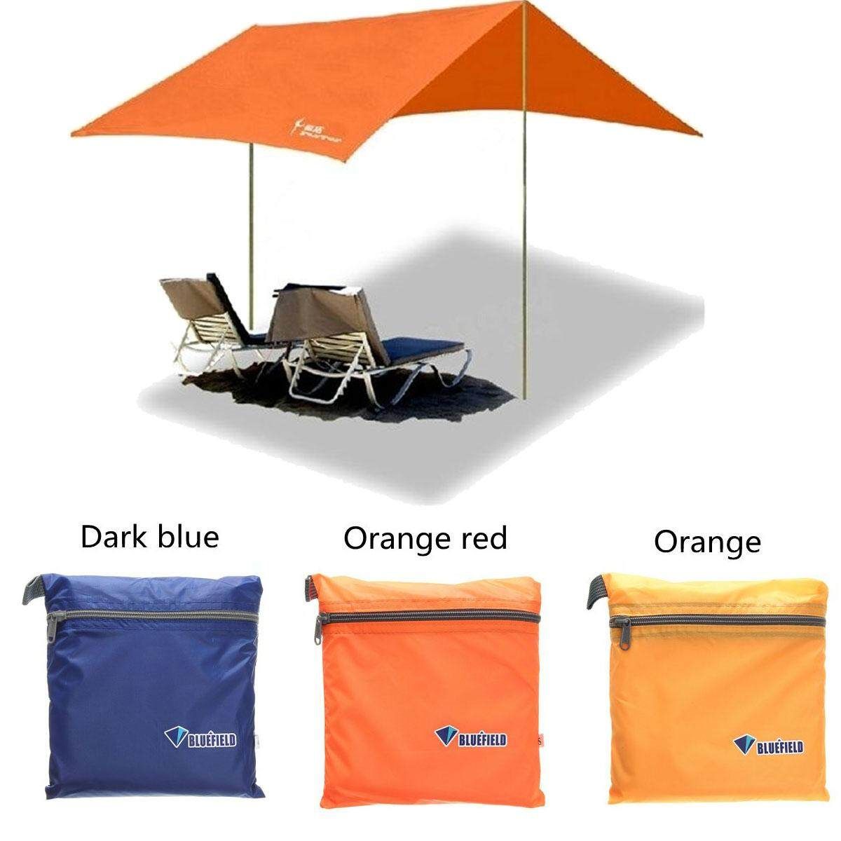Outdoor Portable Camping Hiking Tent Sunshade Waterproof Shelter Canopy Tentage Dark Orange