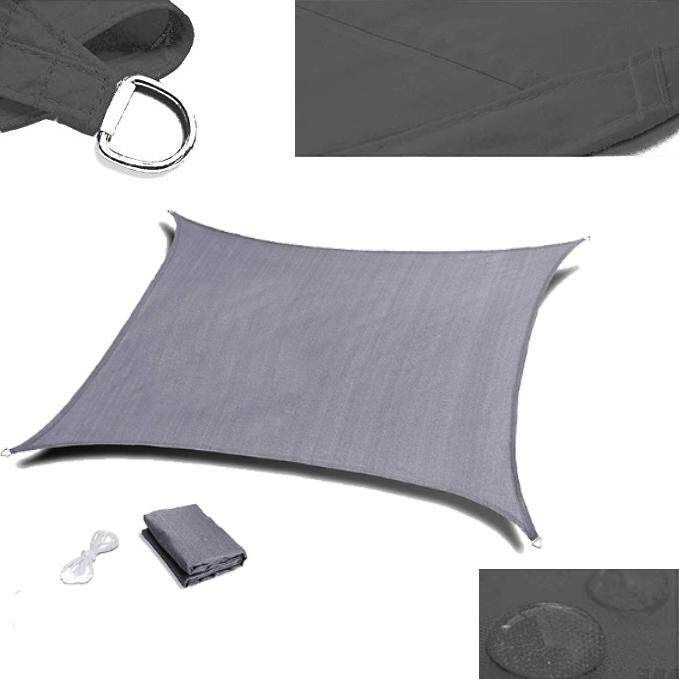 Waterproof Shade Sail Anti-UV Sunshade Net Outdoor Garden Sunscreen Sunblock Shade Cloth Net Plant Greenhouse Cover Car Cover Triangle 3 X 3 X 3