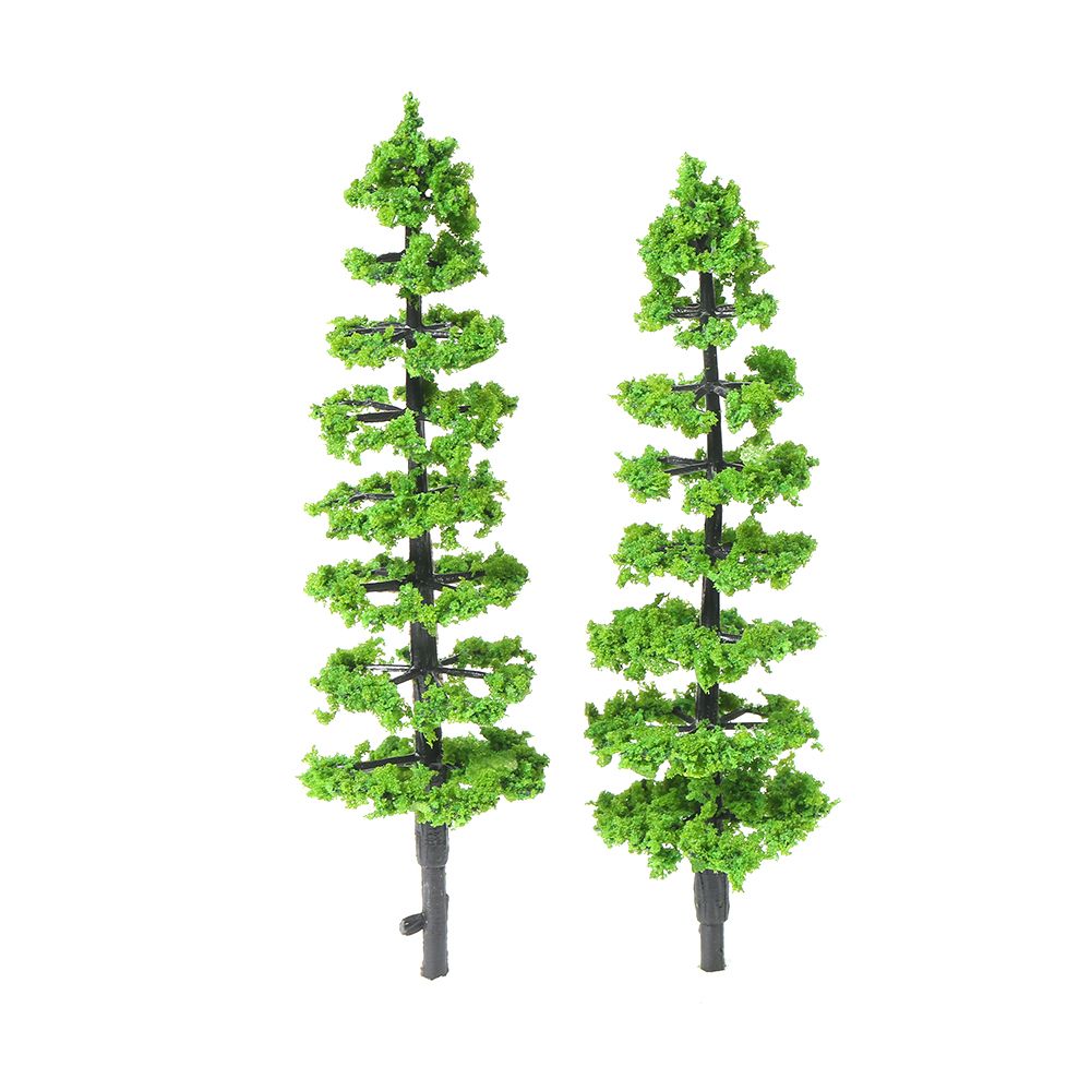 10 Pcs Model Fir Tree Plastic Miniature Landscape Scenery