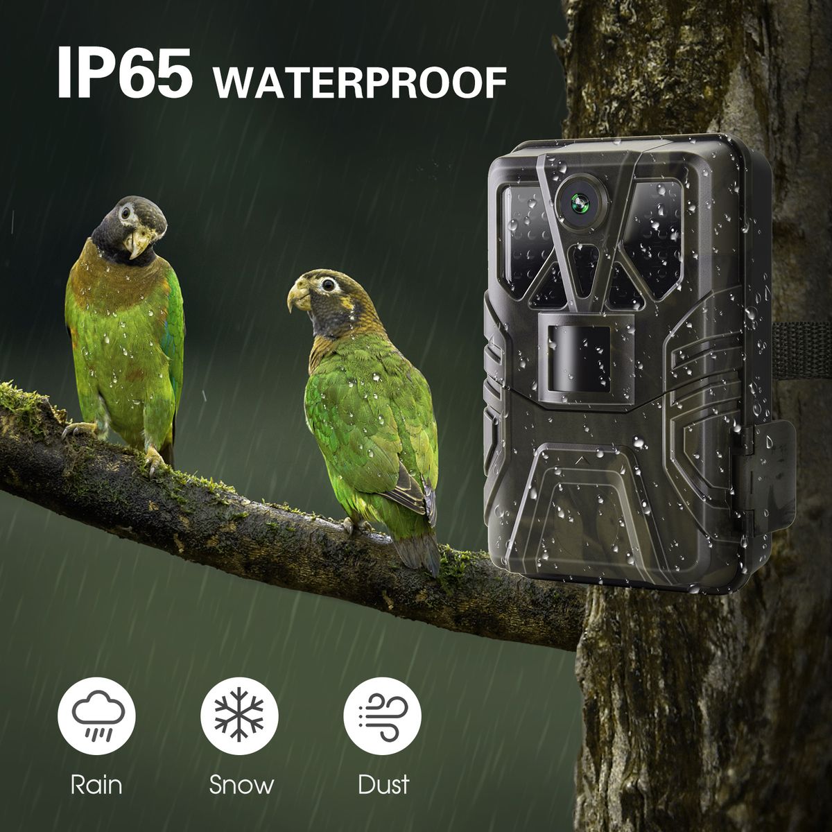WiFi Trail Camera 4K 36MP BT App Control Hunting Camera
