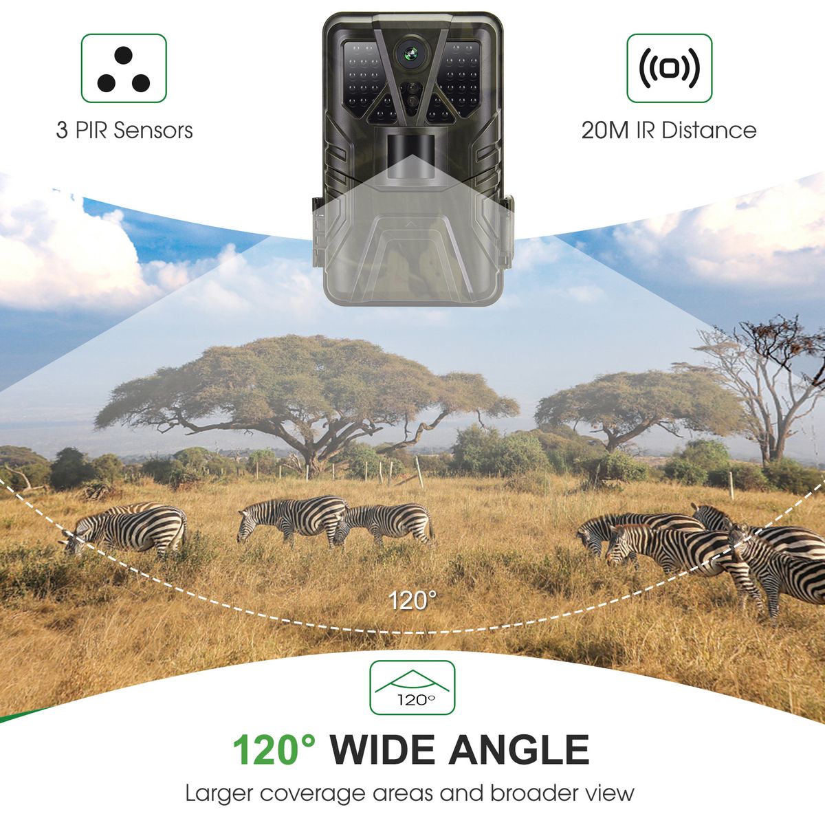 WiFi Trail Camera 4K 36MP BT App Control Hunting Camera