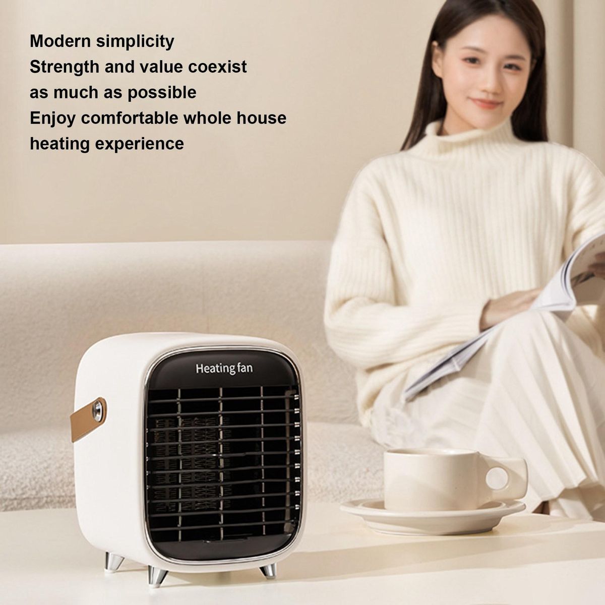 Y36 Mini Heater 600W-900W Intelligent Adjustable White US Pl