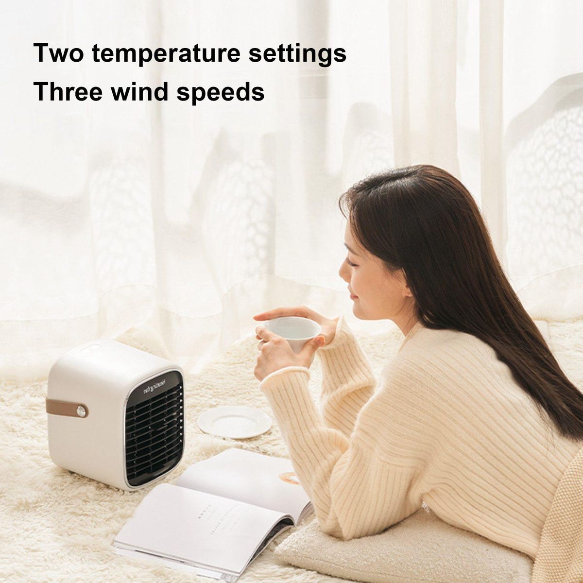 Y36 Mini Heater 600W-900W Intelligent Adjustable White US Pl