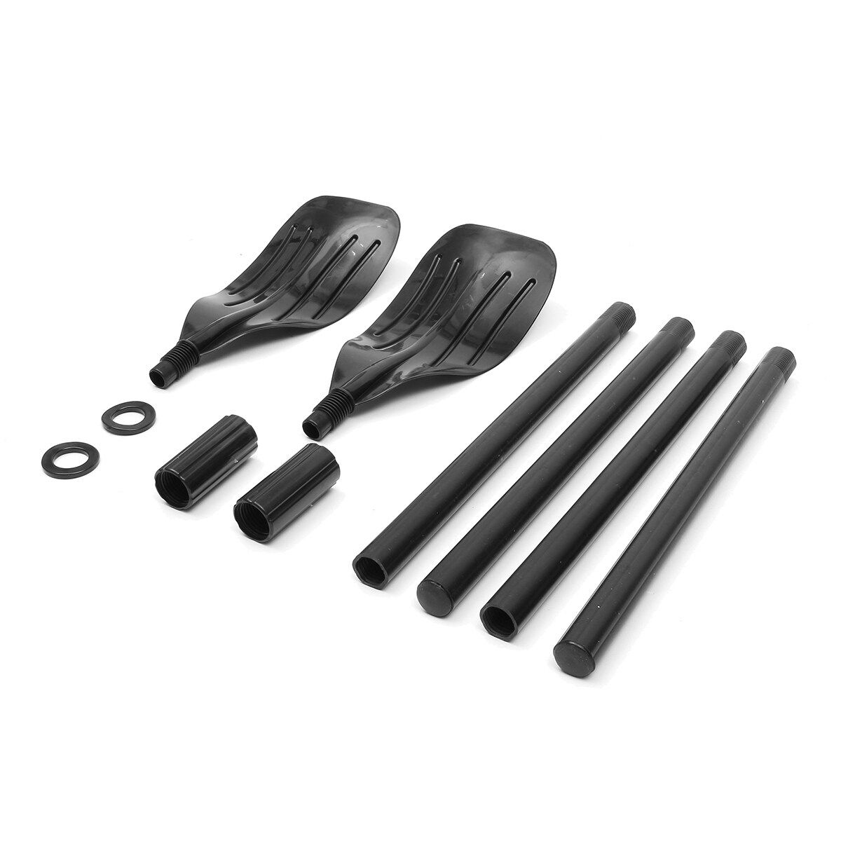 1 Pair Black Detachable Afloat Kayak Oars Paddles Boat
