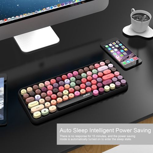Tablet  Phone Computer Household Office Wireless Keyboard(Pink)