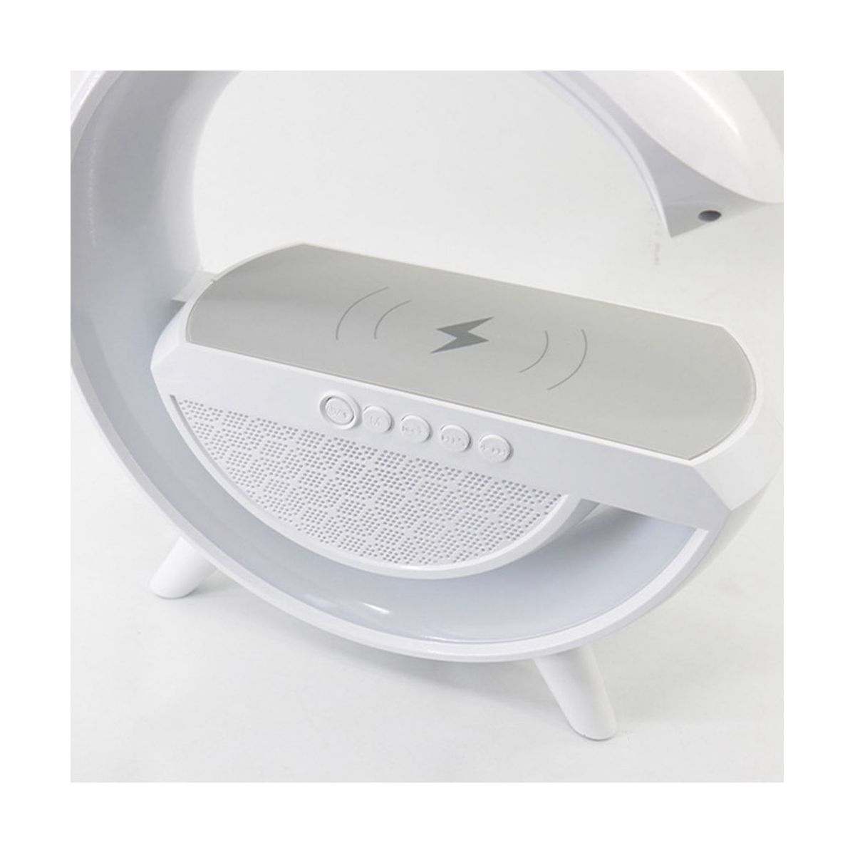 Fast Wireless Charger TF U Disk Bluetooth Speaker RGB Night Light Atmosphere Lamp Charging Station for iPhone 14 13 12
