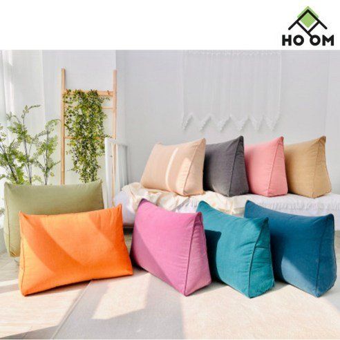 Hoom Pure Cotton Large Triangular Bed Back Cushion Pillow
