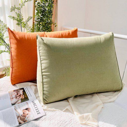 Hoom Pure Cotton Large Triangular Bed Back Cushion Pillow