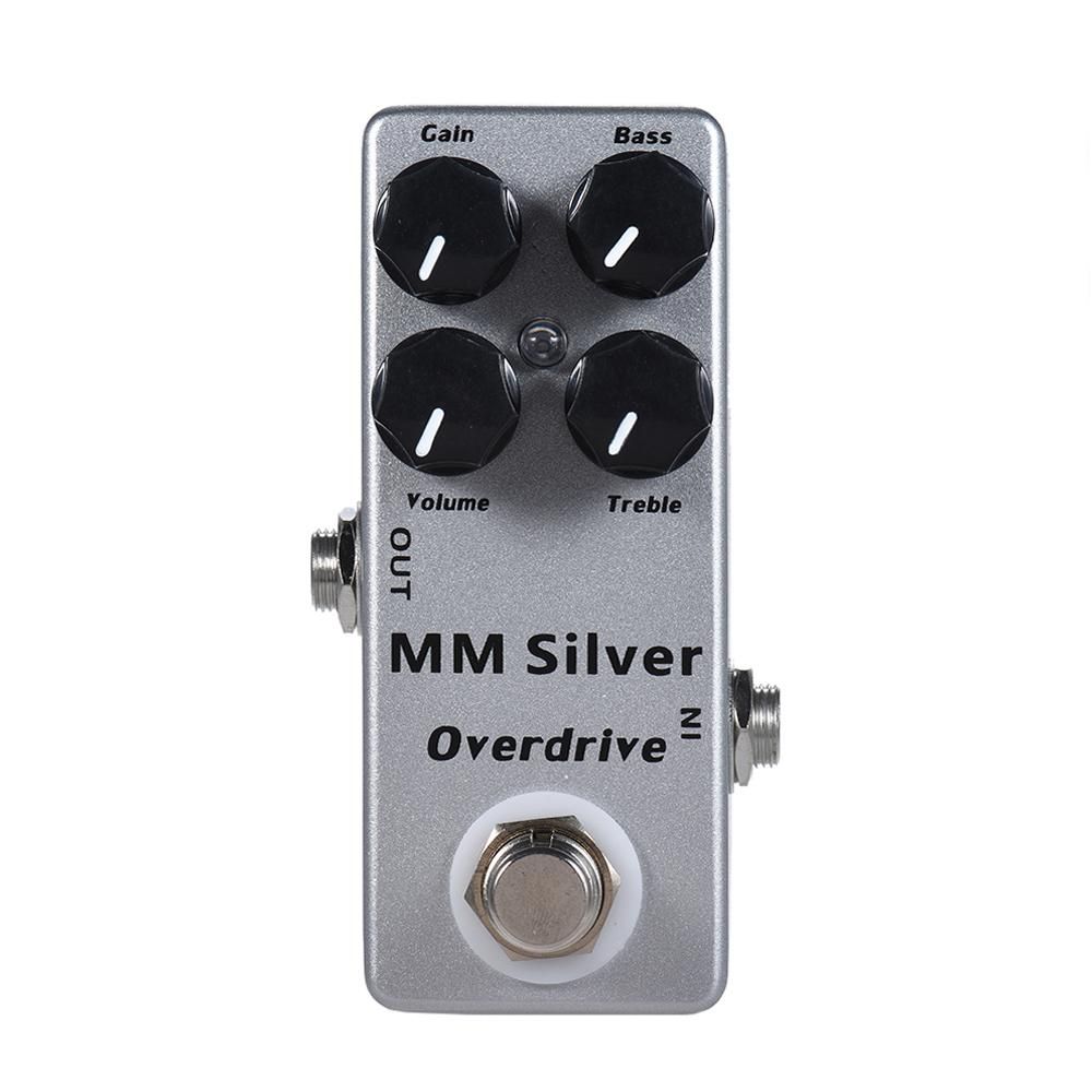 MOSKYAudio MM Silver Electric Guitar Overdrive Effect Pedal Full Metal Shell True Bypass