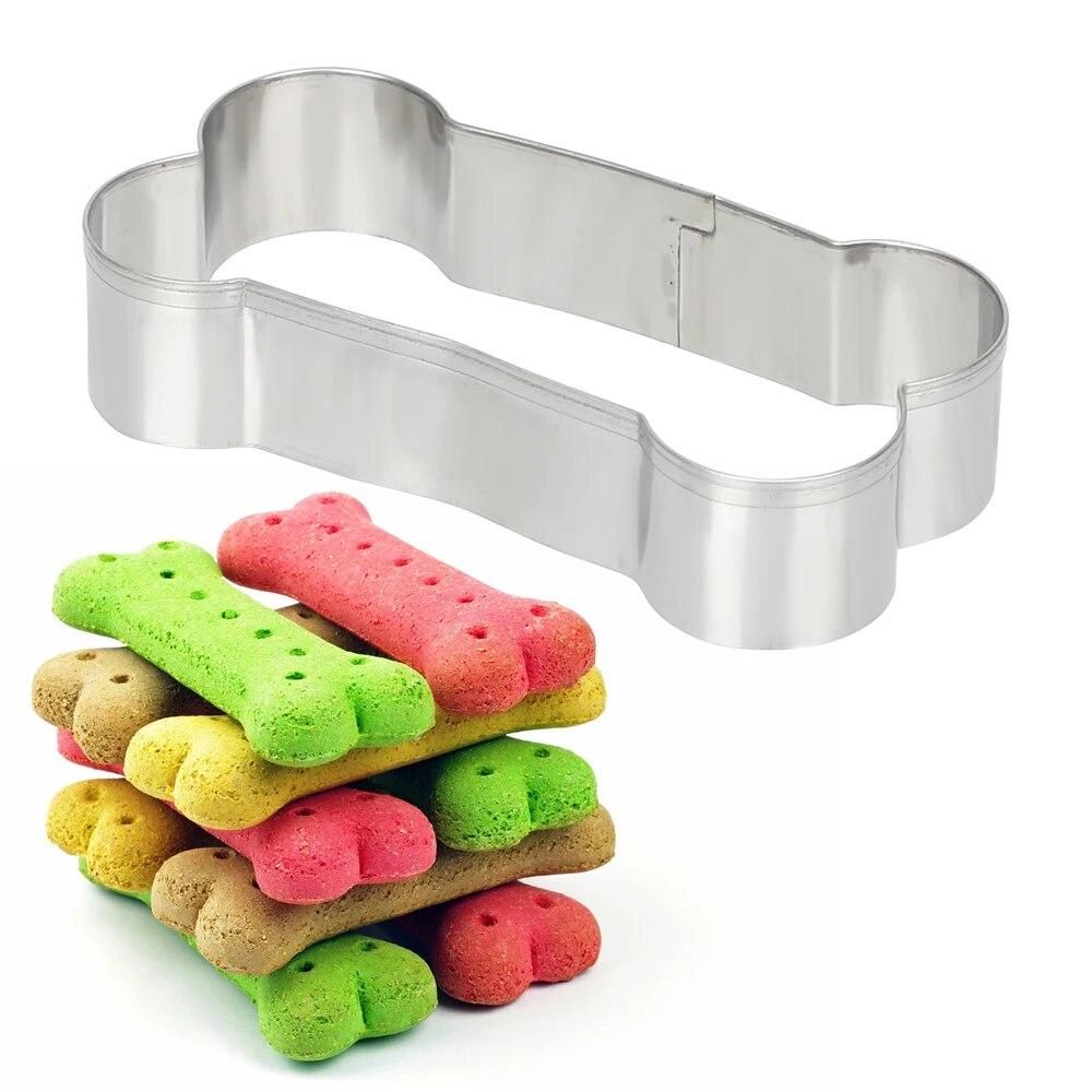 Kitchen Tools Bakeware DIY Baking Tools Lovely Dog  Bone Shape Cookie Mold Fondant Cake Decoration Stainless Steel