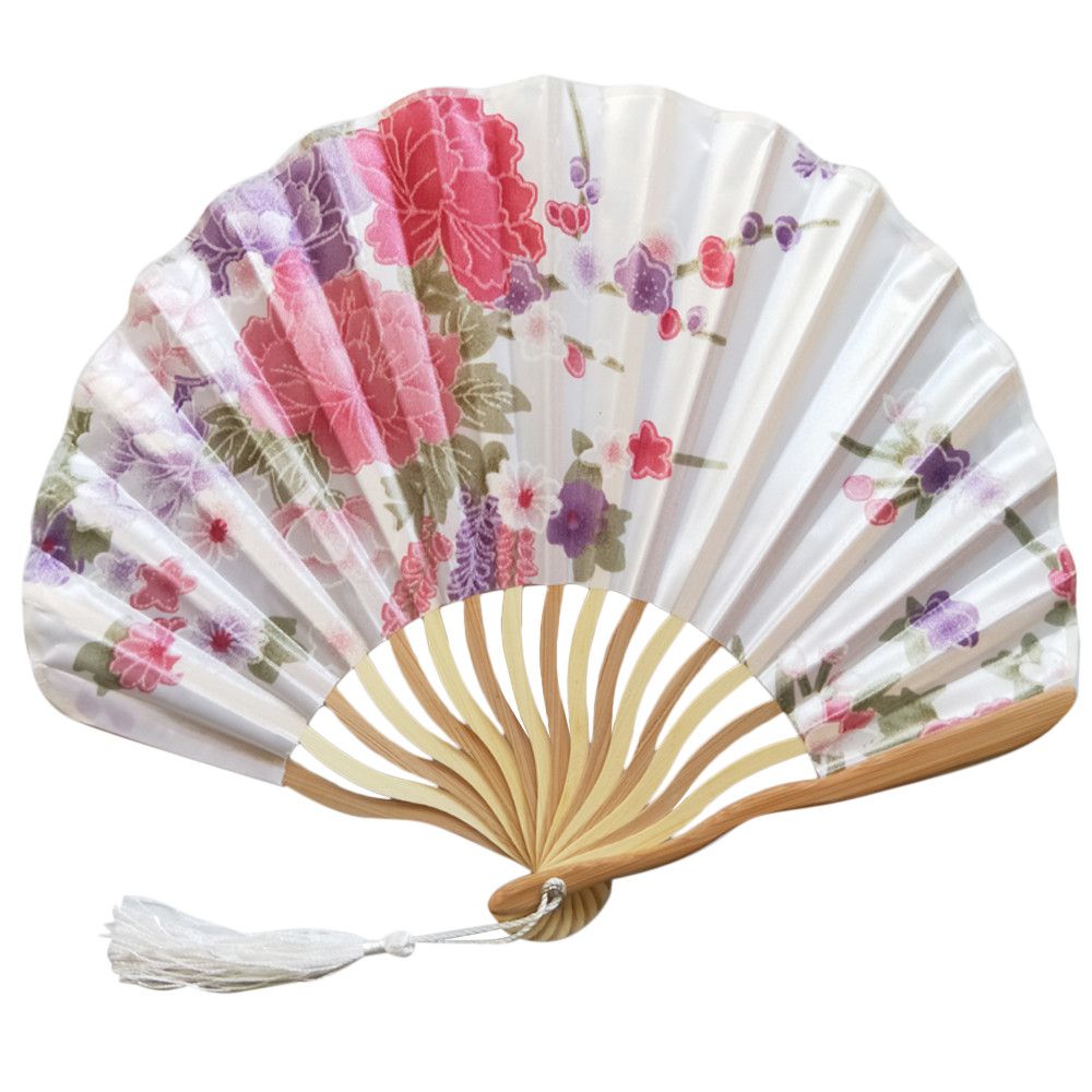 Church Held Hand For Fans Handheld Folding 1.30 2019 Fans Silk Wedding Gift Bamboo Folded Fan
