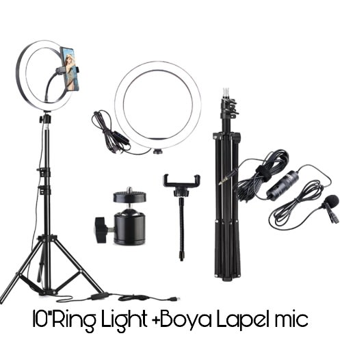 2.1m Tripod- 26cm LED Ring Light -10.2
